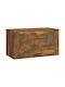 Shoe Organizer with 2 Shelves Oak 70x35x38cm