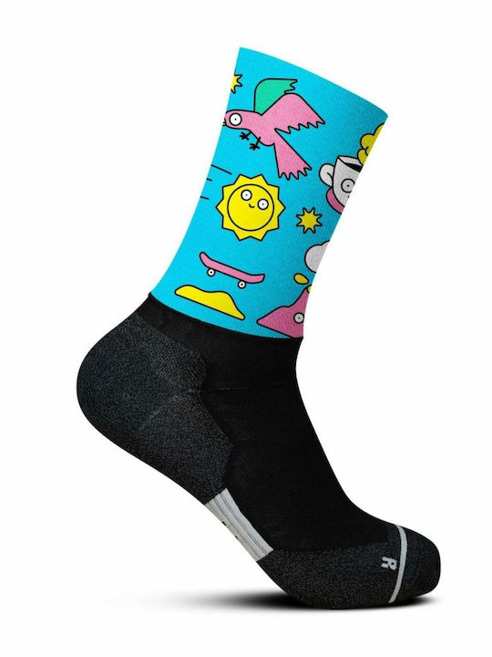 Blackmile Run Your Feet Off 2 Running Socks Blue 1 Pair Cactus