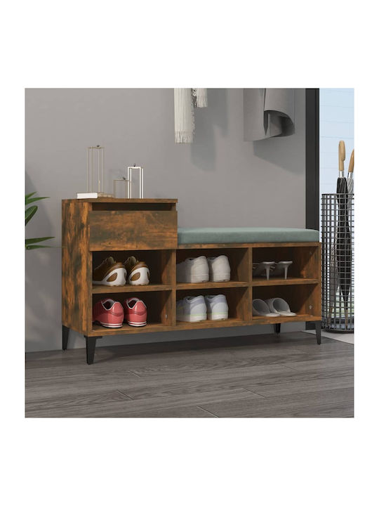 Ξύλινη Παπουτσοθήκη με 6 Ράφια Δρύς Μ102xΠ36xΥ60cm