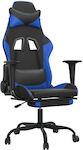 vidaXL 345411 Artificial Leather Gaming Chair with Footrest Black / Blue