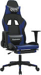 vidaXL 345457 Artificial Leather Gaming Chair with Footrest Black / Blue