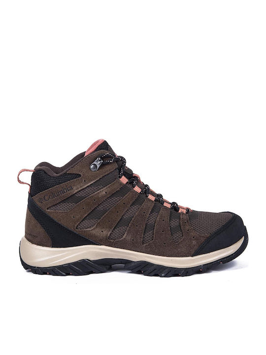 Columbia Redmond III Mid Wp Γυναικεία Ορειβατικά Μποτάκια Καφέ