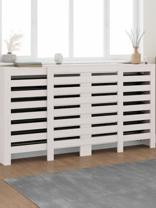 vidaXL Heizkörperabdeckung aus Massives Holz Weiß 210x21x85cm