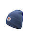 Quentin Beanie Căciulă Pentru Bărbați Cu Tricotat În Coastă Albastră Culoare Full Face