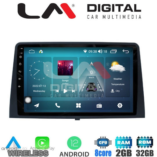 LM Digital Car Audio System for Peugeot Partner Toyota Proace Citroen Berlingo Honda City 2019+ (Bluetooth/USB/WiFi/GPS/Apple-Carplay/Android-Auto) with Screen 10"