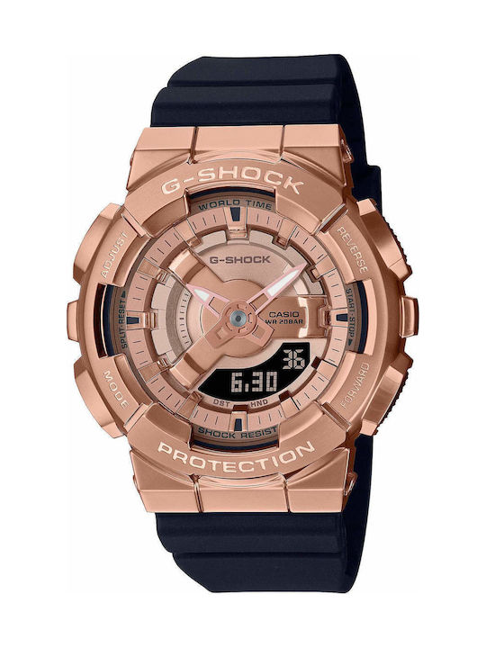 Casio G-Shock Ανδρικό Ρολόι 41mm Μπαταρίας με Μαύρο Καουτσούκ Λουράκι
