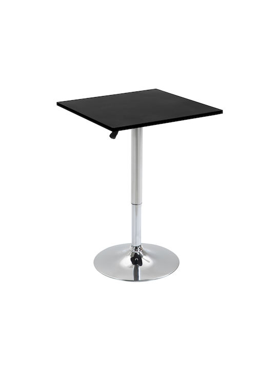 Table Bar Wooden with Metal Frame Black 45x60x69cm