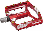 Funn Python Flat Bicycle Pedals Red