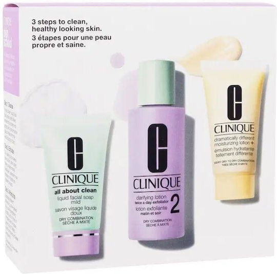Clinique 3-Step Skin Care Hautpflegeset für Feuchtigkeitsspendend & Gesichtsreinigung 3Stück