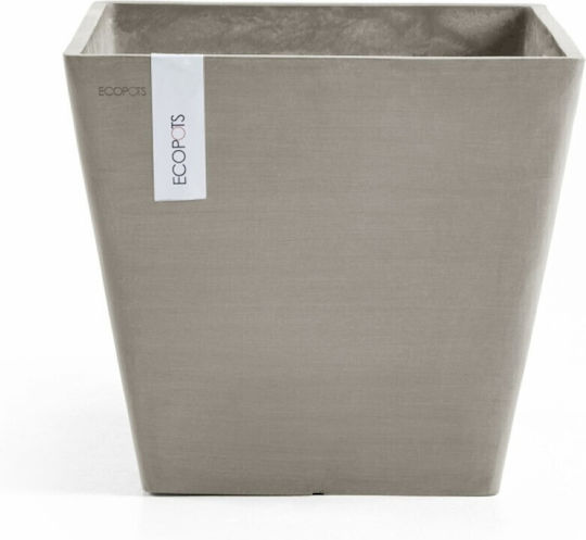 Ecopots Rotterdam Topf Kunststoff Taupe 50x50x44cm.