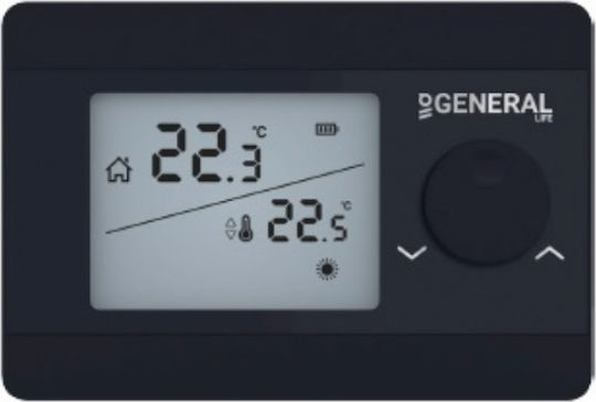 General Life HT 250S RF Ψηφιακός Θερμοστάτης Χώρου Black