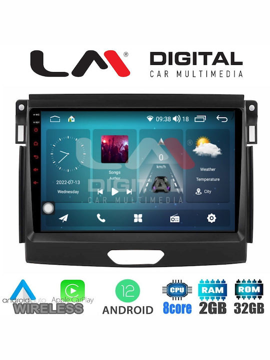 LM Digital Ηχοσύστημα Αυτοκινήτου για Ford Ranger Land Rover Range Rover 2015+ (Bluetooth/USB/WiFi/GPS/Apple-Carplay/Android-Auto) με Οθόνη 10"
