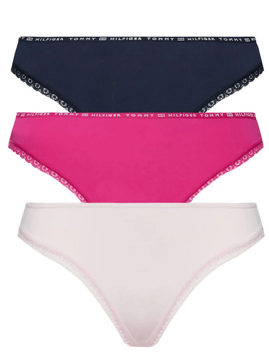 Women's Slip 3Pack Navy Blue / Fuchsia / Pink