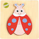 Holz Kinder Steckpuzzle Ladybug 4pcs 16015-33 Oops