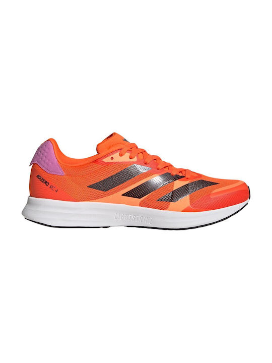 Adizero RC 4 Мъжки Спортни обувки Running Ударно Оранжево / Ядро Черно / Импулсно Люляково