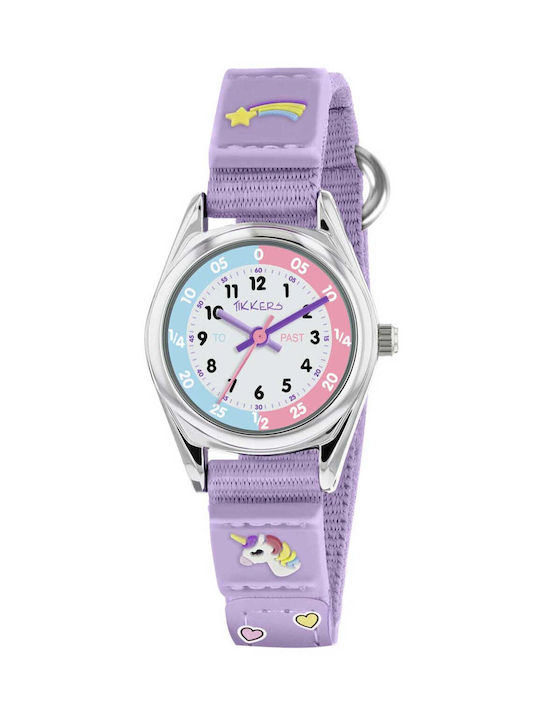 Tikkers Kids Analog Watch with Fabric Strap Purple