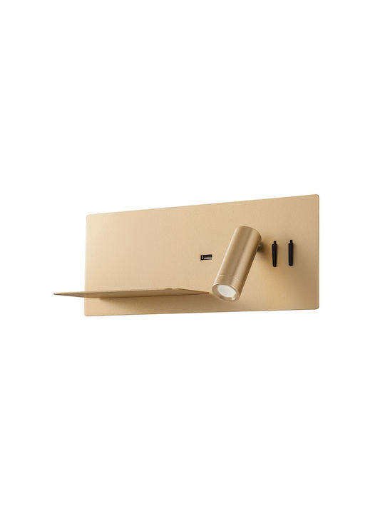 Redo Group Modern Lamp Wall with Integrated LED and Warm White Light Gold 30x12x12cm