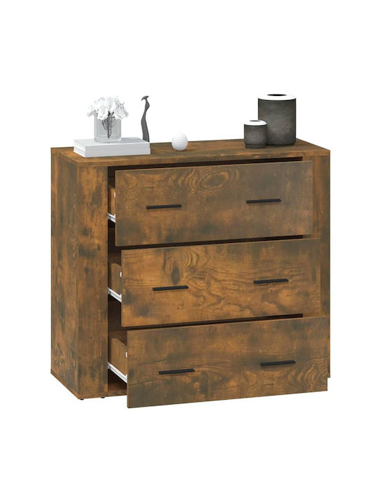 Wooden Chest of Drawers with 3 Drawers 80x33x70cm