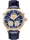 Carl Von Zeyten Durbach Moonphase Men's Watch 45mm Automatic with Blue Leather Strap