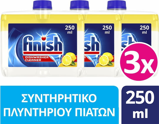 Finish Dishwasher Cleaner Liquid 3x250ml