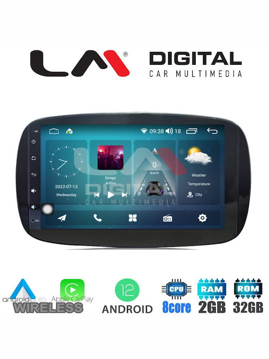 LM Digital Ηχοσύστημα Αυτοκινήτου για Smart ForTwo / ForFour 453 2015+ (Bluetooth/USB/WiFi/GPS/Apple-Carplay/Android-Auto) με Οθόνη Αφής 9"