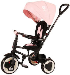 Q Play Rito Deluxe Kids Tricycle with Storage Basket, Push Handle & Sunshade for 10+ Months Pink 441348