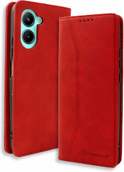 Bodycell Synthetic Leather Book Red (Realme C33)