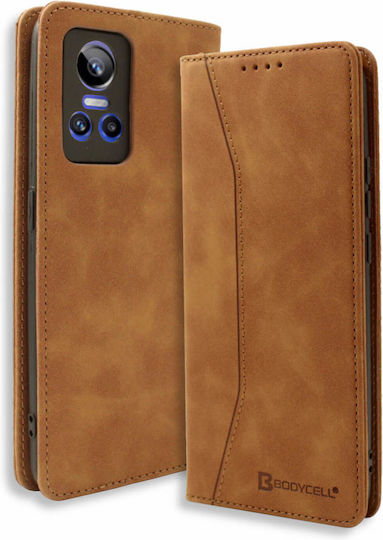 Bodycell Book Δερματίνης Καφέ (Realme GT Neo 3)