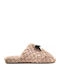 Winter Women's Slippers with Fur Beige