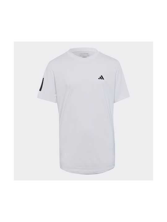 Adidas Kids' T-shirt White Club Tennis 3 Stripes