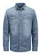 Jack & Jones Παιδικό Einfarbig Πουκάμισο Denim Blau