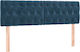 vidaXL Fabric Bed Headboard Dark Blue 80x78cm