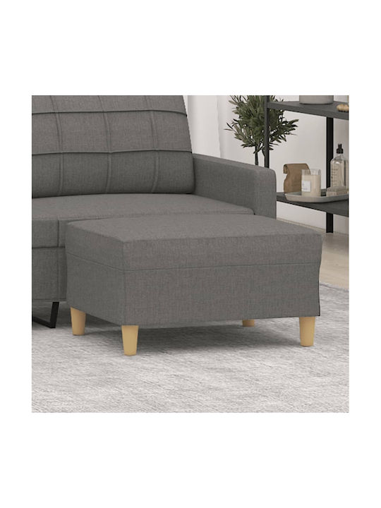 Stoff Fußhocker Dunkelgrau 70x55x41cm