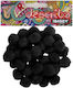 Describo Pom Pom Craft Black Set of 50pcs
