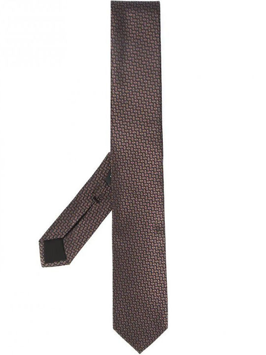 Hugo Boss Herren Krawatte Seide Monochrom in Braun Farbe
