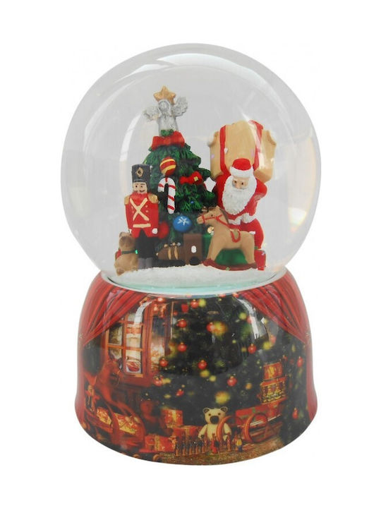 Crăciun Glob de Zăpadă cu Moș Crăciun 12x12cm 1buc