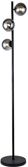 Elmark Alberto Floor Lamp H153xL25cm With G9 Lamp Bulb Base Black