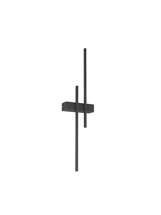 Redo Group Tangent Modern Lamp Wall with Integrated LED and Warm White Light Black 63.4cm
