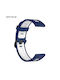 Sonique Strap Silicone Dark Blue / White (Amazfit GTS/GTS 2/GTS 2e/GTS 2mini/GTR 42MM/BIP U/BIP/BIP lite/ZEPP E)