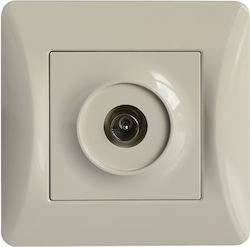 Lineme Priză antenă TV Rezistor de priză terminală în culoarea Bej 50-00116-30