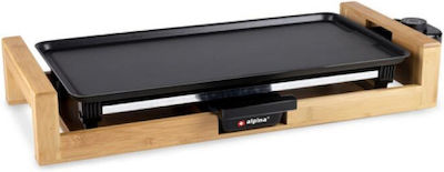 Alpina Teppanyaki Grilling Plate with Adjustable Thermostat 2000W 45x23cm.