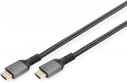 Digitus DB-330200-010-S HDMI 2.1 Плетен HDMI мъжки - HDMI мъжки 1 м Черен HDMI кабел