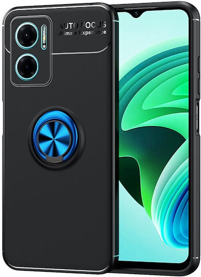 Magnetic Ring Kickstand Back Cover Σιλικόνης Black/Blue (Redmi 10 5G)