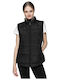 Women's Short Puffer Jacket for Spring or Autumn Black