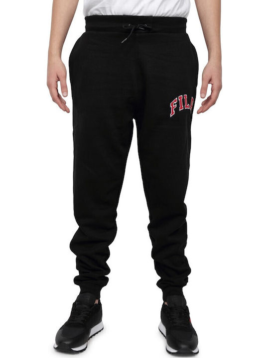 FILA Wilfred Παντελόνι Φόρμας με Λάστιχο Μαύρο