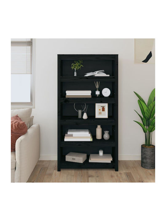 Bookcase Black 80x35x154cm