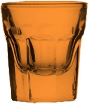 Uniglass Schnapsglas aus Glas in Gelb Farbe 30ml Uniglass Schnapsglas aus Glas in Gelb Farbe 30ml