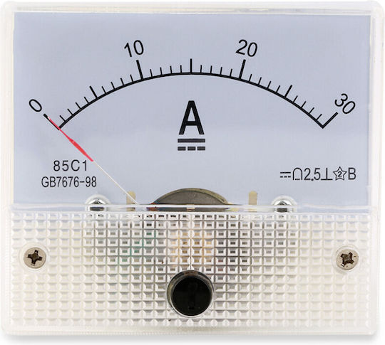 Ammeter Electric Panel Door Recessed Single-Phase 0-30A 01.034.0105