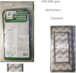 SDS-2821 Stoff Aufhängen Aufbewahrungshülle für Unterwäsche / Kleidung in Gray Farbe 15x30x70cm 1Stück