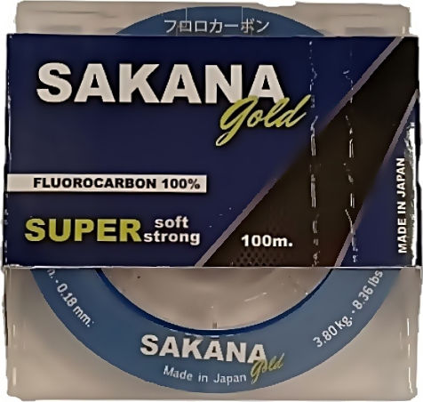 Sakana Риболовна влакно Флуорокарбон Златист 100м / 0.26мм / 6.9кг